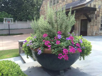 38#Smooth large shallow basin/Animal head large shallow tank/Large lotus pot/Gardening water feature pottery